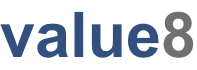 Value8 Logo für Projektentwicklung, Projektmanagement und Markerschließung